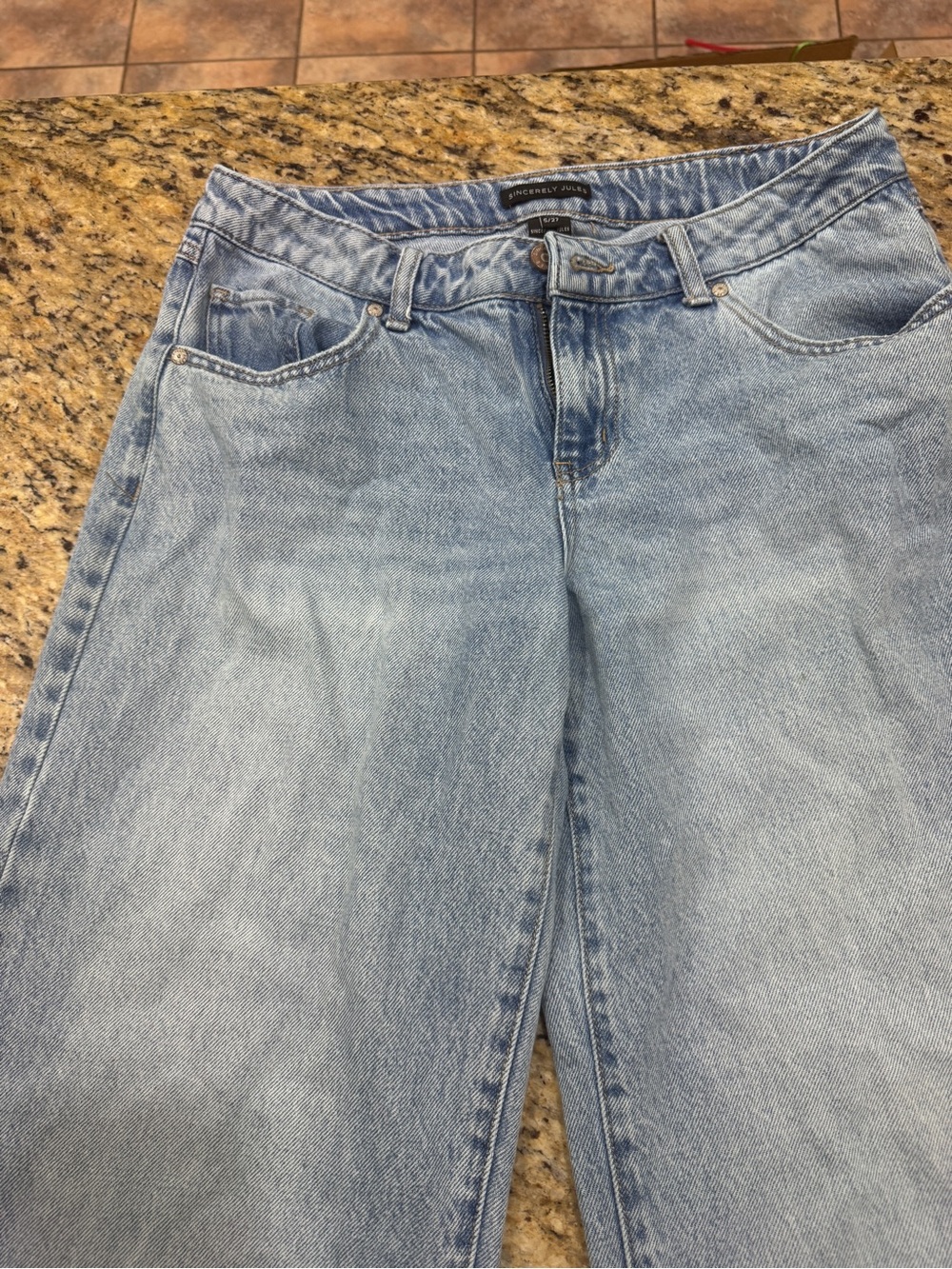 Sincerely Jules Light Wash Wide-Leg Denim Jeans